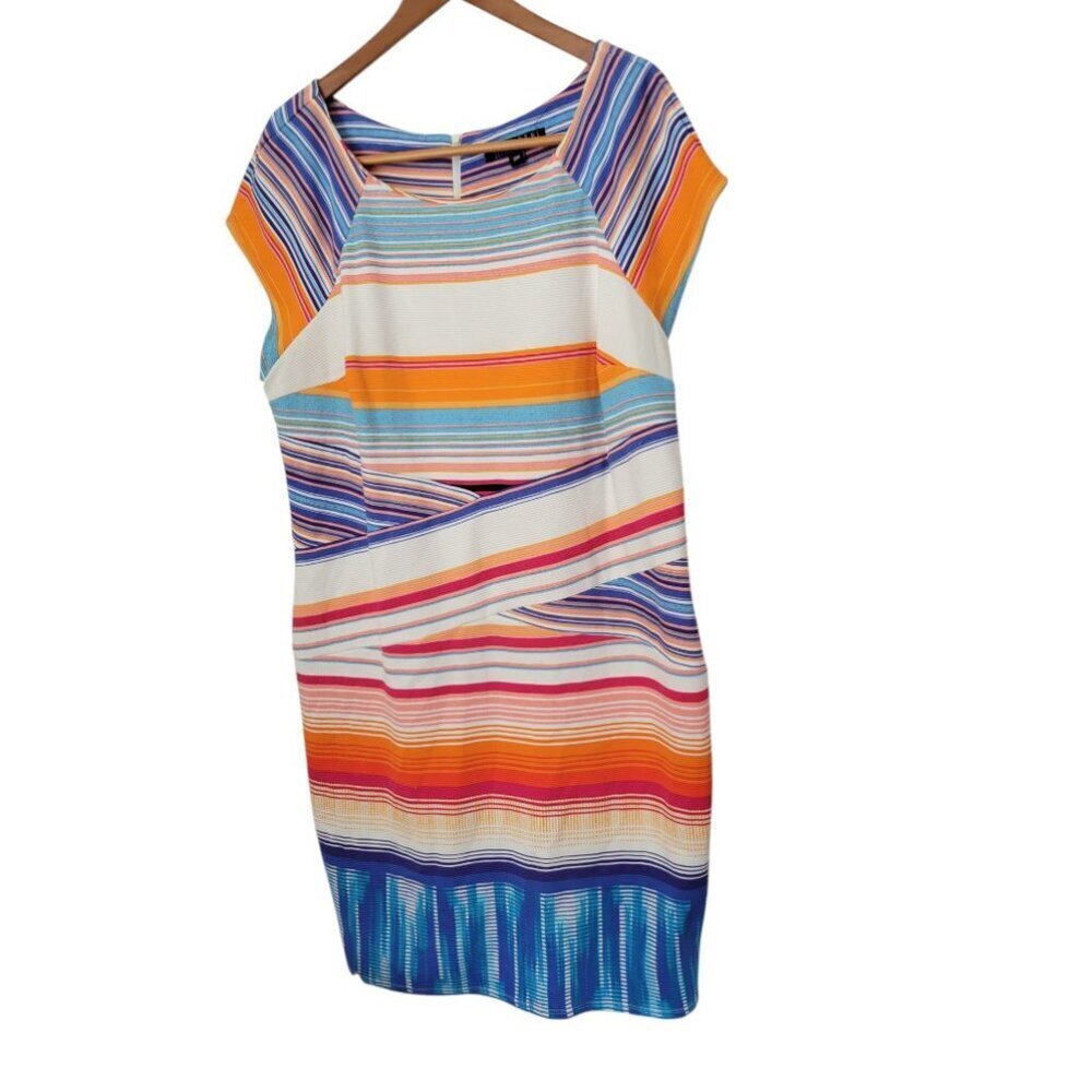 Women's SAMI & DANI‎ Plus 20W Summer Short Sleeve Dress Knee Length